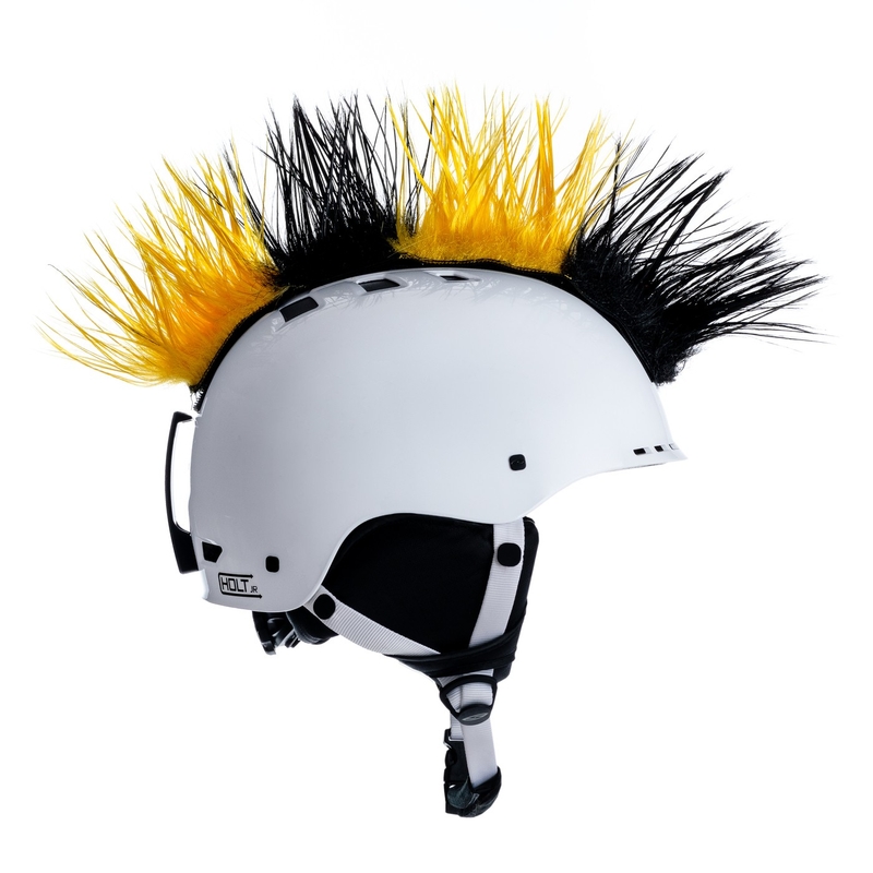 Casco Mohawk negro-amarillo