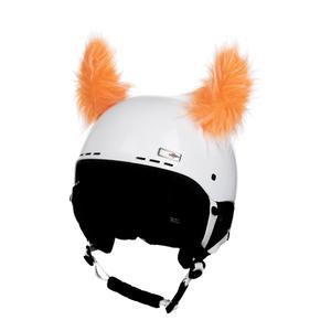 Casco orejas Cuernos naranja peludo