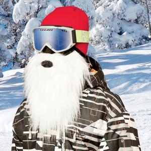 Beardski Máscara de Papá Noel blanca