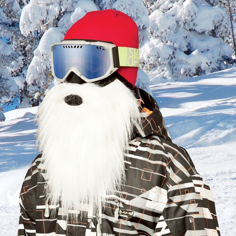 Beardski Máscara de Papá Noel blanca