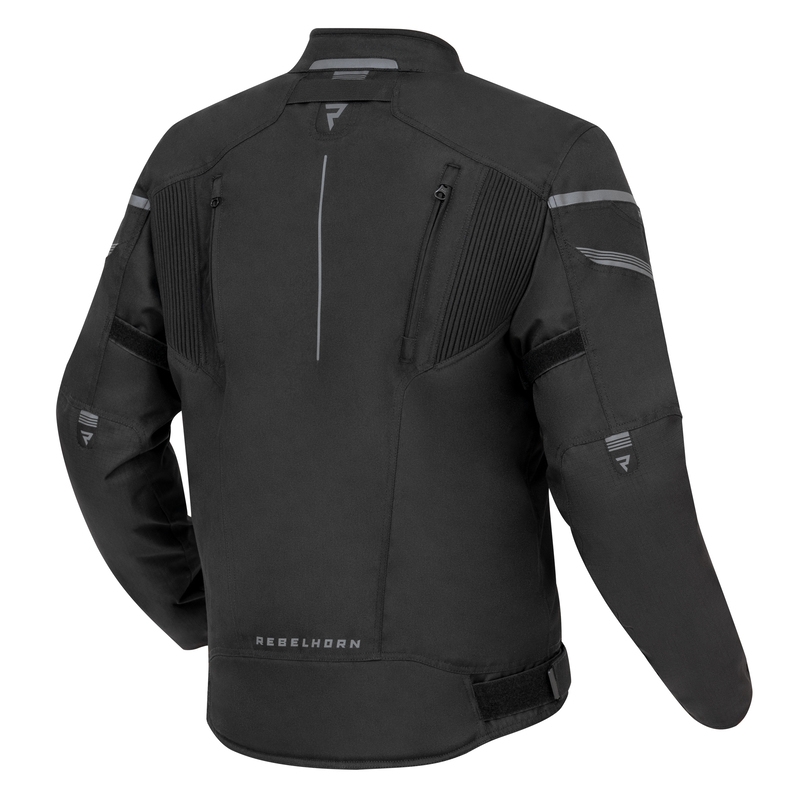 Chaqueta de moto negra Rebelhorn Spark liquidación