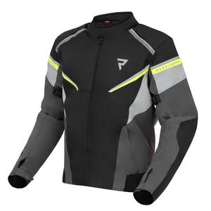Chaqueta de moto Rebelhorn Spark negro-gris-amarillo fluo liquidación