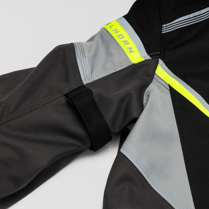 Chaqueta de moto Rebelhorn Spark negro-gris-amarillo fluo liquidación