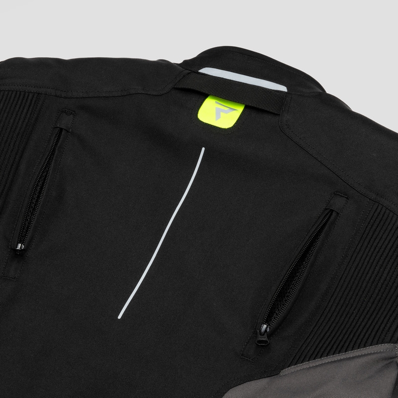 Chaqueta de moto Rebelhorn Spark negro-gris-amarillo fluo liquidación