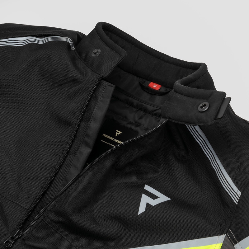 Chaqueta de moto Rebelhorn Spark negro-gris-amarillo fluo liquidación