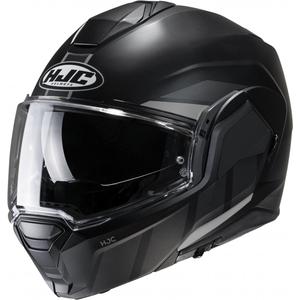 Casco de moto abatible HJC i100 Beis MC5SF negro-gris
