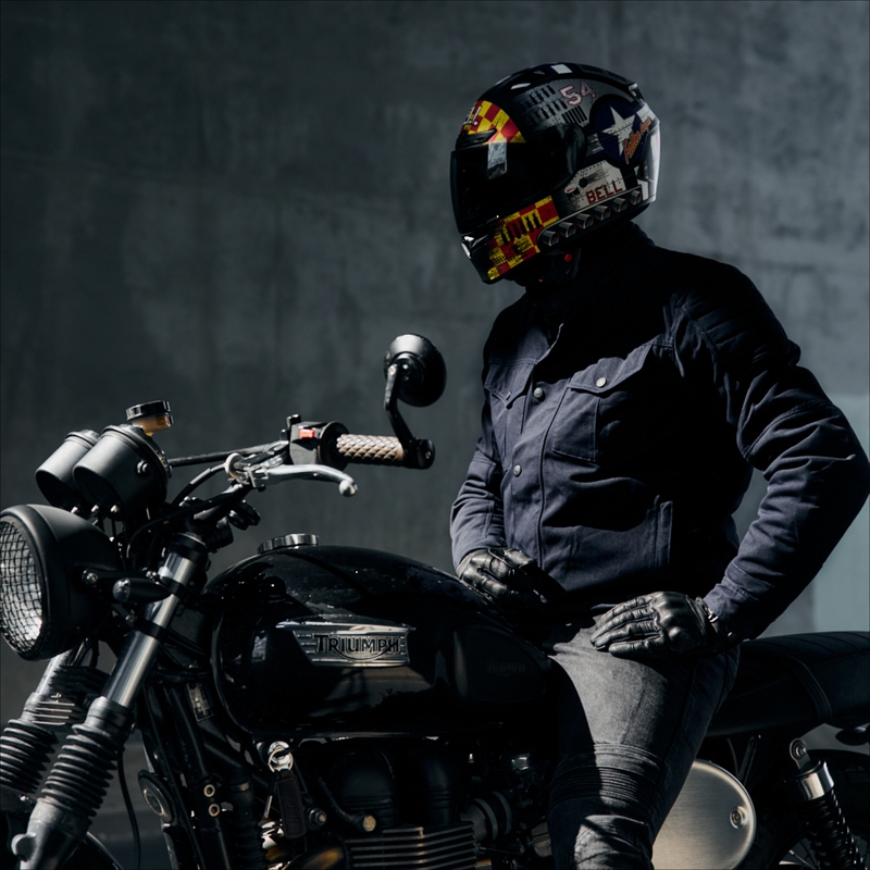Cazadora de moto Rebelhorn Hunter azul oscuro liquidación