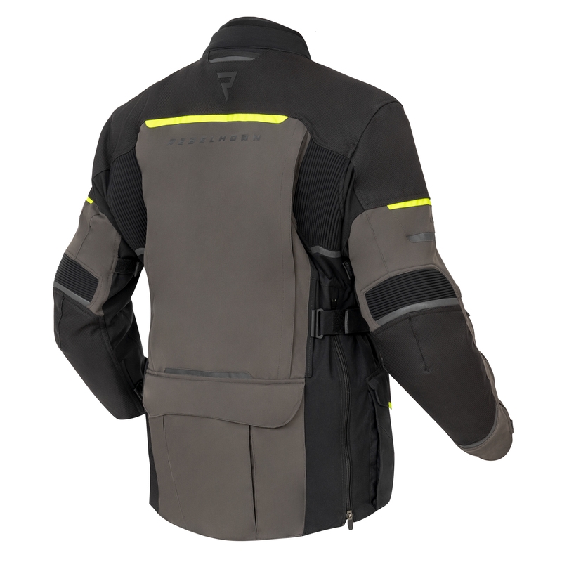 Chaqueta de moto Rebelhorn Range antracita-negro-amarillo fluo
