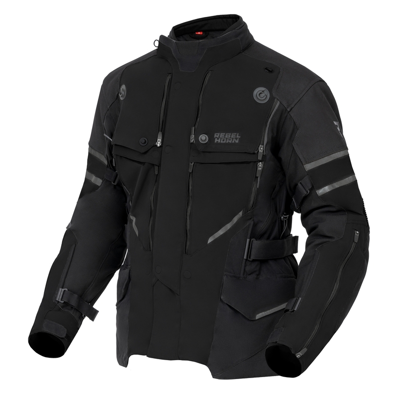Chaqueta de moto negra Rebelhorn Range