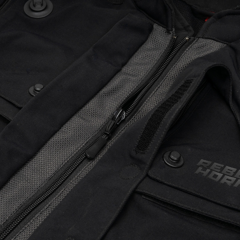 Chaqueta de moto negra Rebelhorn Range