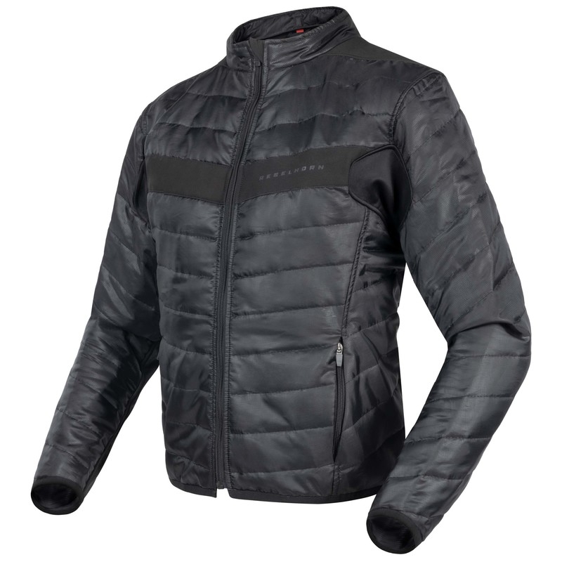 Chaqueta de moto Rebelhorn Range gris-negro-rojo
