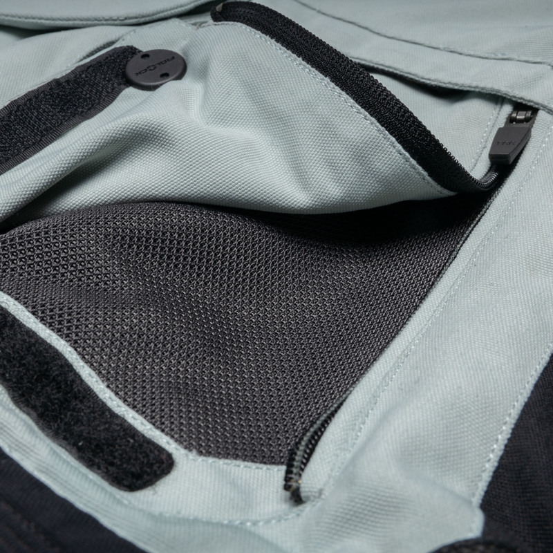 Pantalones de moto Rebelhorn Range gris-negro-rojo