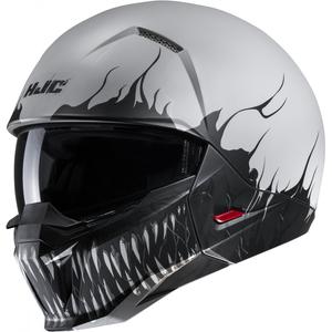 Casco abierto con máscara HJC i20 Scraw MC10SF negro-gris