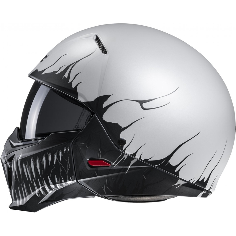 Casco abierto con máscara HJC i20 Scraw MC10SF negro-gris