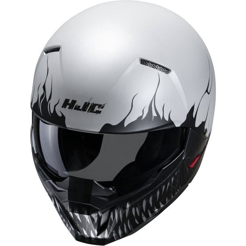 Casco abierto con máscara HJC i20 Scraw MC10SF negro-gris