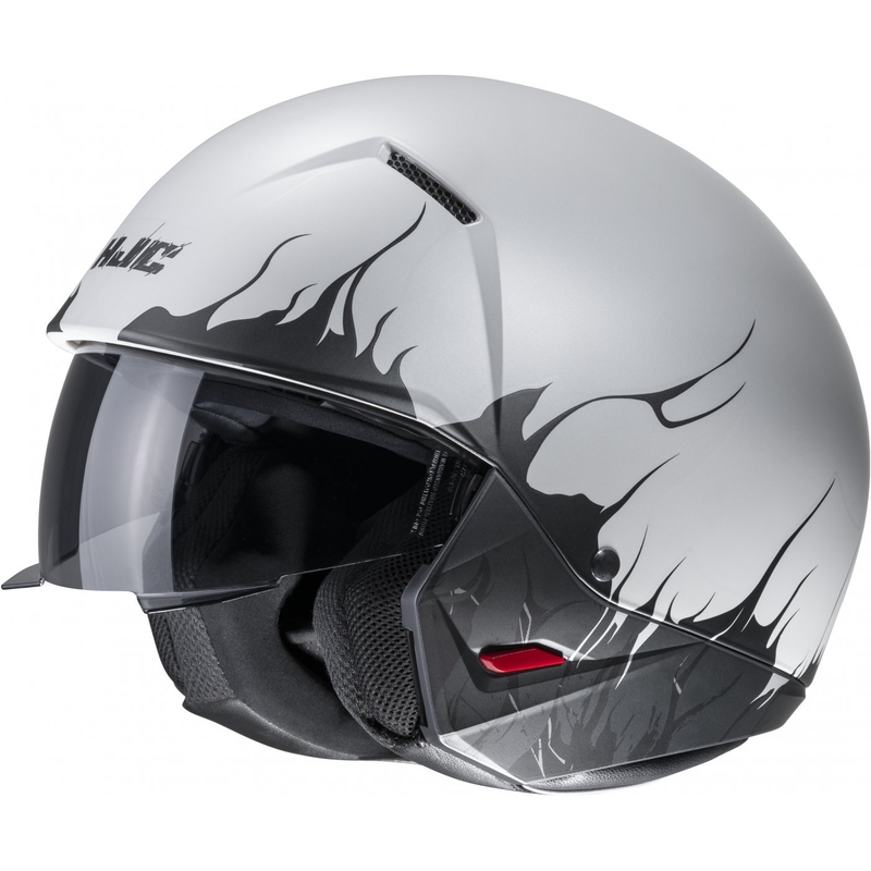 Casco abierto con máscara HJC i20 Scraw MC10SF negro-gris
