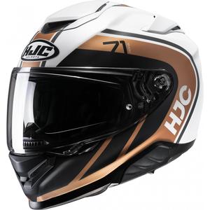 Casco integral de moto HJC RPHA 71 Mapos MC9SF negro-marrón-blanco