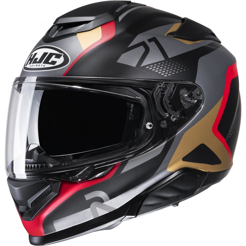 Casco integral de moto HJC RPHA 71 Hapel MC1SF negro-gris-marrón-rojo liquidación