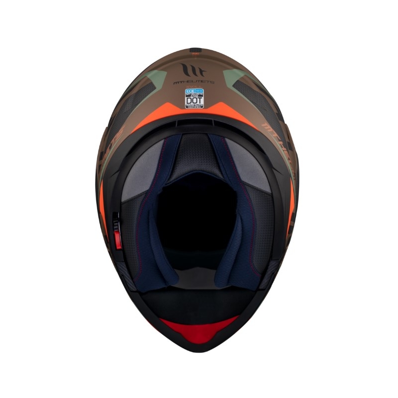 Casco de moto MT Atom SV Skill A9 negro-verde-marrón liquidación