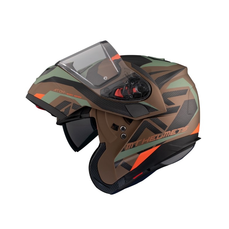 Casco de moto MT Atom SV Skill A9 negro-verde-marrón liquidación