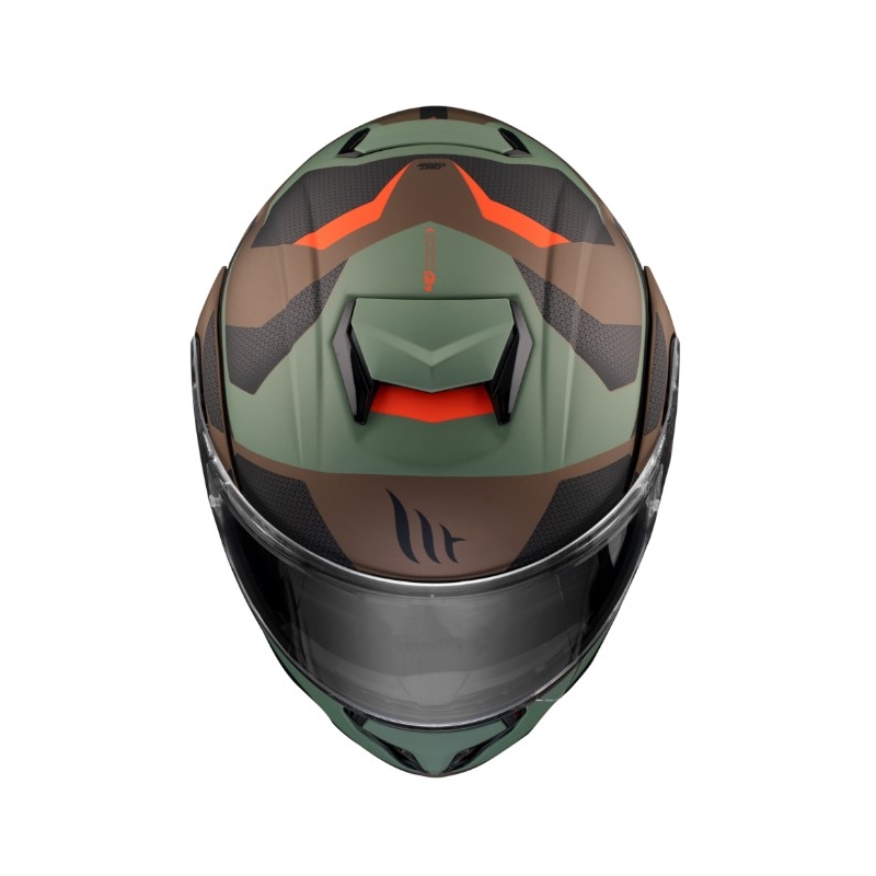 Casco de moto MT Atom SV Skill A9 negro-verde-marrón liquidación