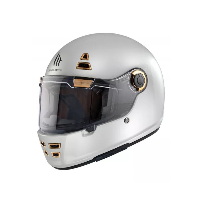 MT Jarama Solid A0 casco integral moto blanco brillo