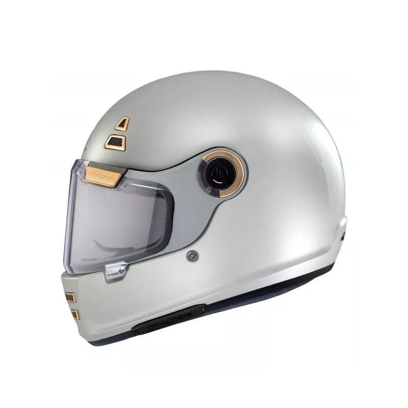 MT Jarama Solid A0 casco integral moto blanco brillo