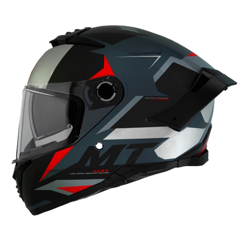 Casco integral de moto MT Thunder 4 SV Exeo negro-gris-rojo