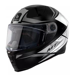 Casco integral de moto MT Revenge 2 Hatax blanco y negro liquidación
