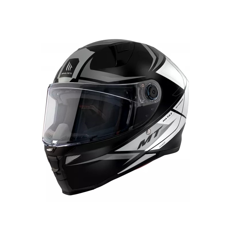 Casco integral de moto MT Revenge 2 Hatax blanco y negro liquidación