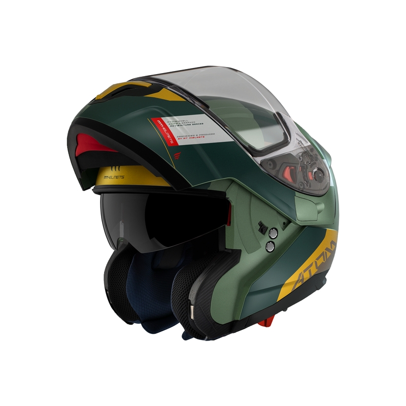 Casco de moto abatible MT Atom SV Gorex C6 amarillo-verde liquidación