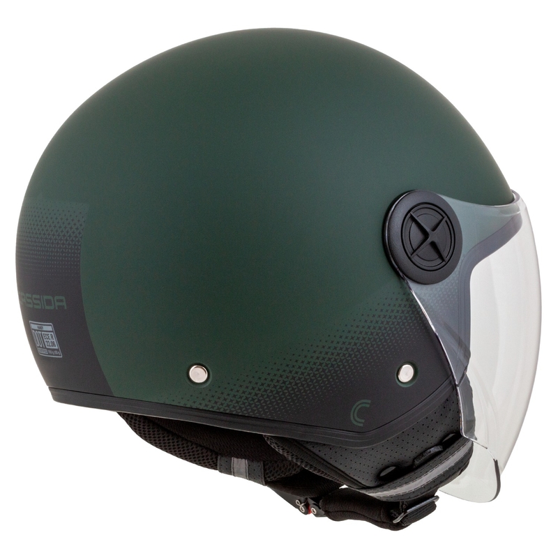 Casco de moto Cassida Handy abierto verde-negro