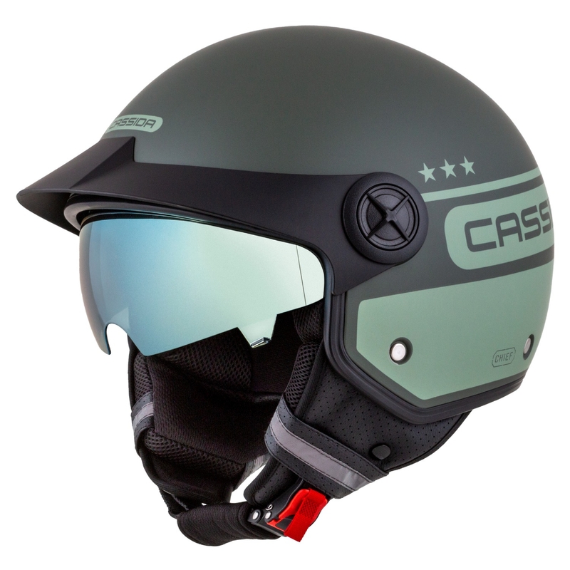 Casco de moto Cassida Handy Plus Chief abierto verde