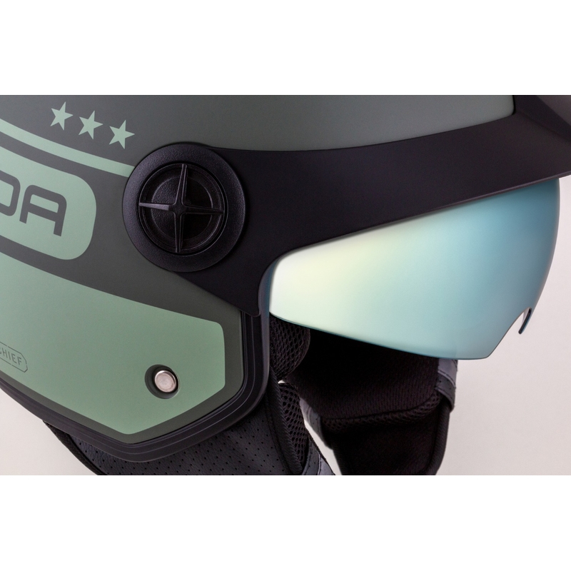 Casco de moto Cassida Handy Plus Chief abierto verde
