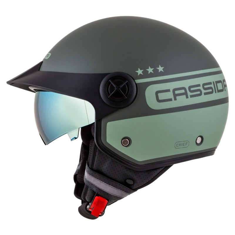 Casco de moto Cassida Handy Plus Chief abierto verde