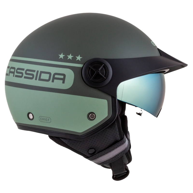 Casco de moto Cassida Handy Plus Chief abierto verde