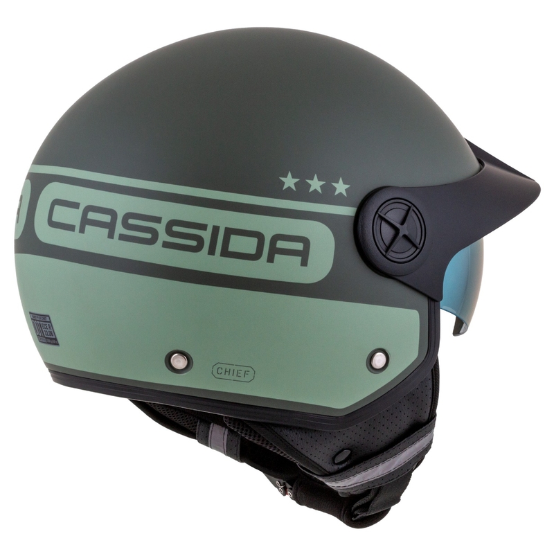Casco de moto Cassida Handy Plus Chief abierto verde