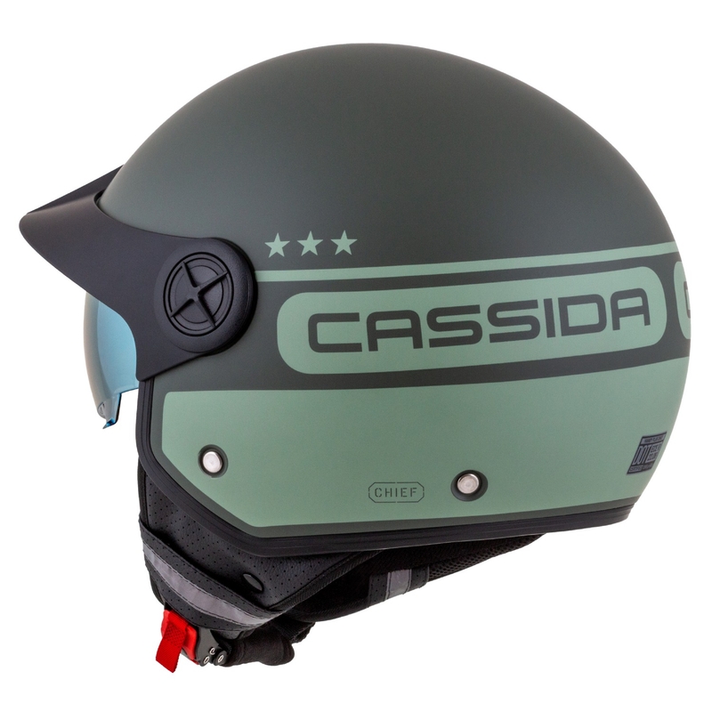 Casco de moto Cassida Handy Plus Chief abierto verde