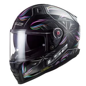 Casco integral de moto LS2 FF811 Vector II Tropical blanco-violeta-negro