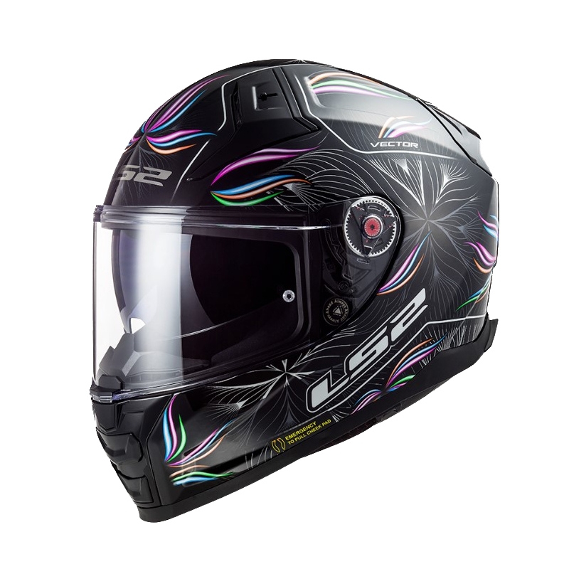 Casco integral de moto LS2 FF811 Vector II Tropical blanco-violeta-negro