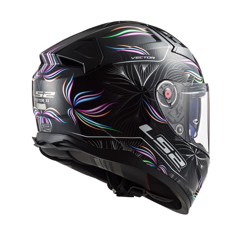 Casco integral de moto LS2 FF811 Vector II Tropical blanco-violeta-negro