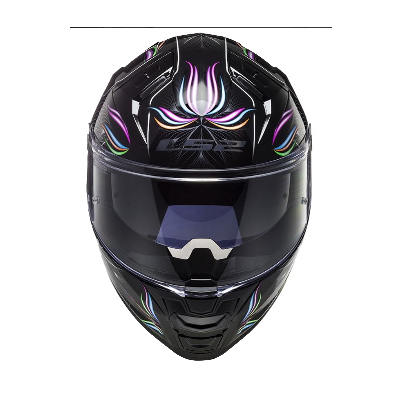 Casco integral de moto LS2 FF811 Vector II Tropical blanco-violeta-negro