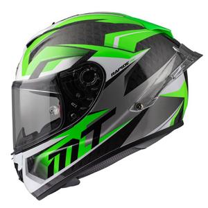 Casco de moto integral MT Rapide Pro Fugaz A6 negro-gris-blanco-verde liquidación