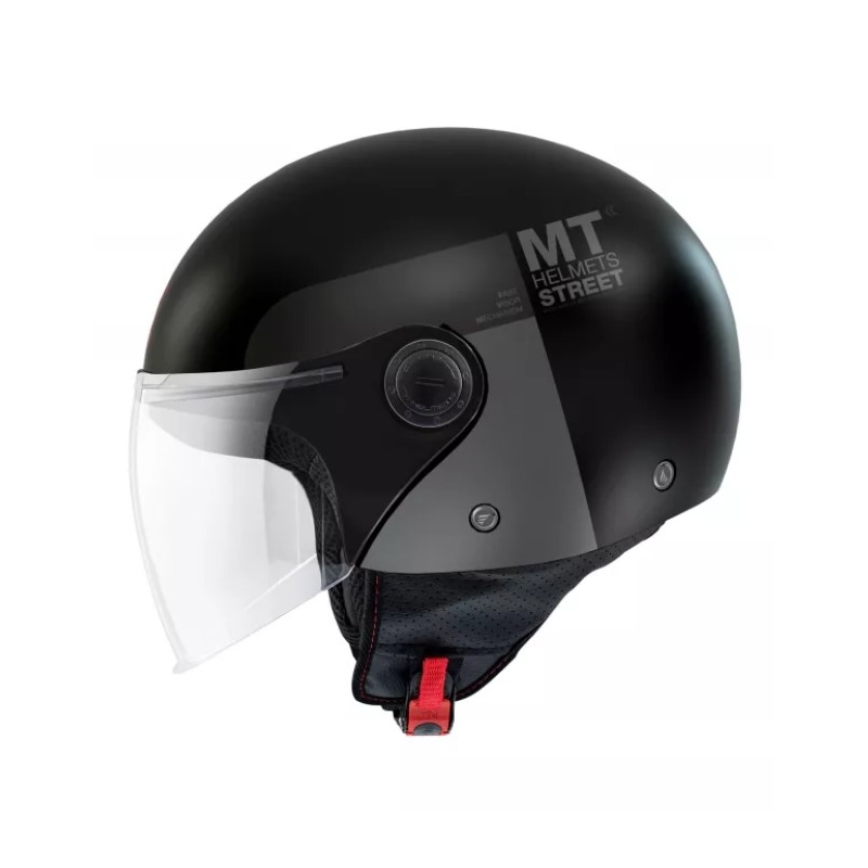 Casco Moto MT Street Inboard D2 Open Negro-Gris liquidación