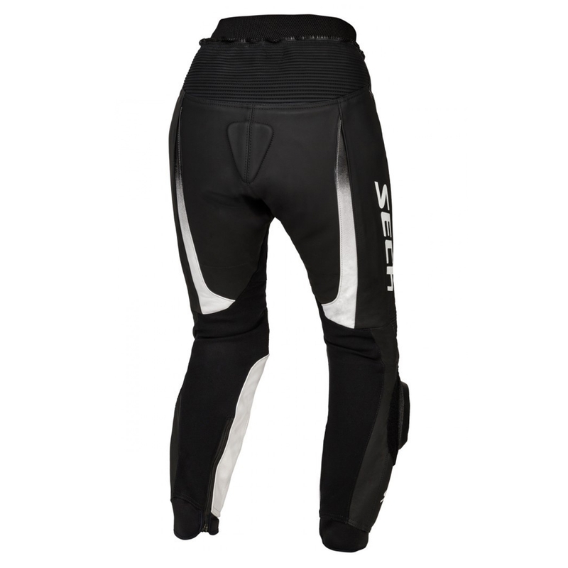 Pantalones de moto para mujer SECA SRS II blanco y negro liquidación