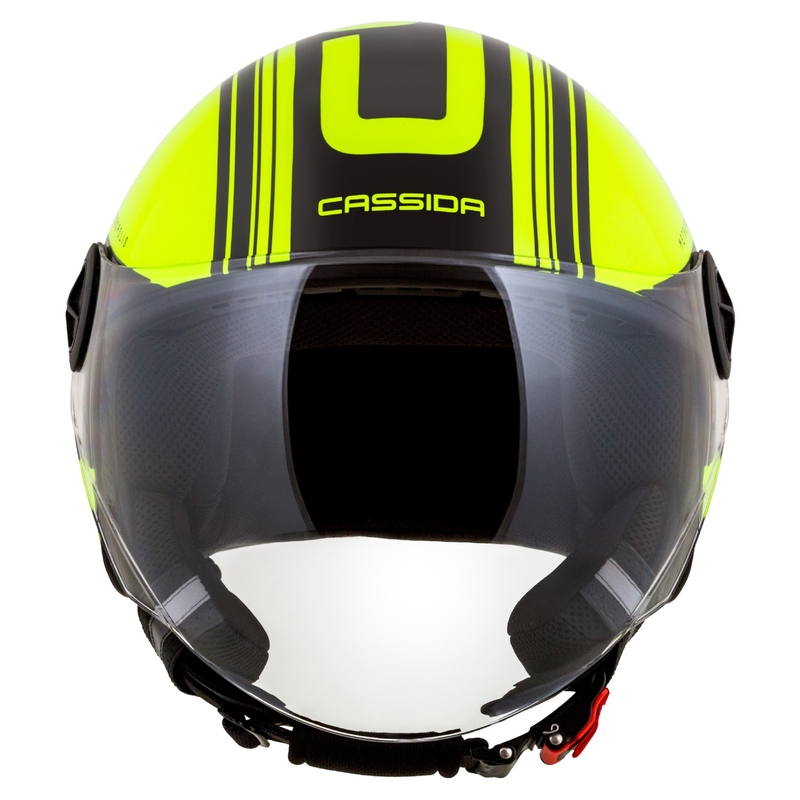 Casco de moto abierto Cassida Handy Metropolis Safety amarillo fluo-negro-reflectante gris