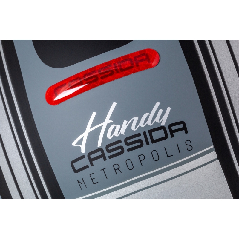 Casco de moto abierto Cassida Handy Metropolis Vision negro-gris reflectante