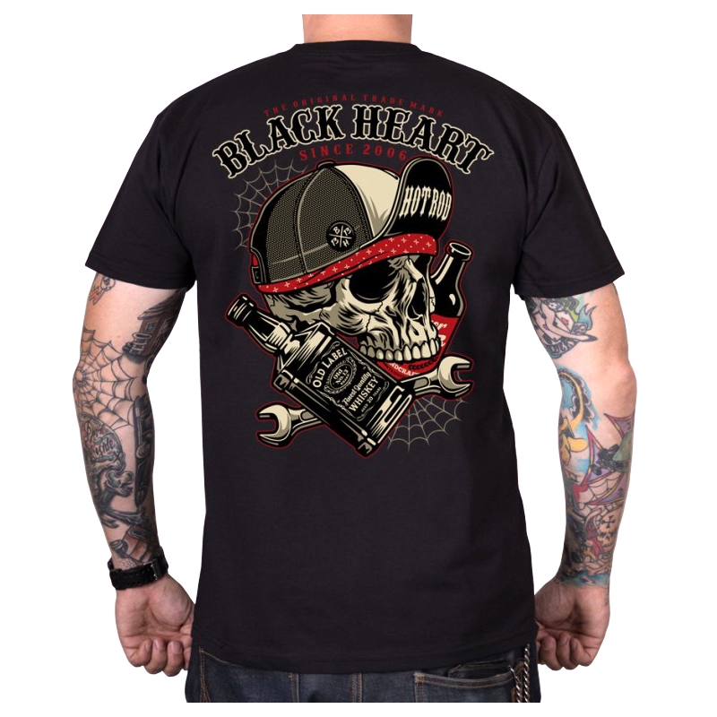 Camiseta hombre Black Heart Commander negra
