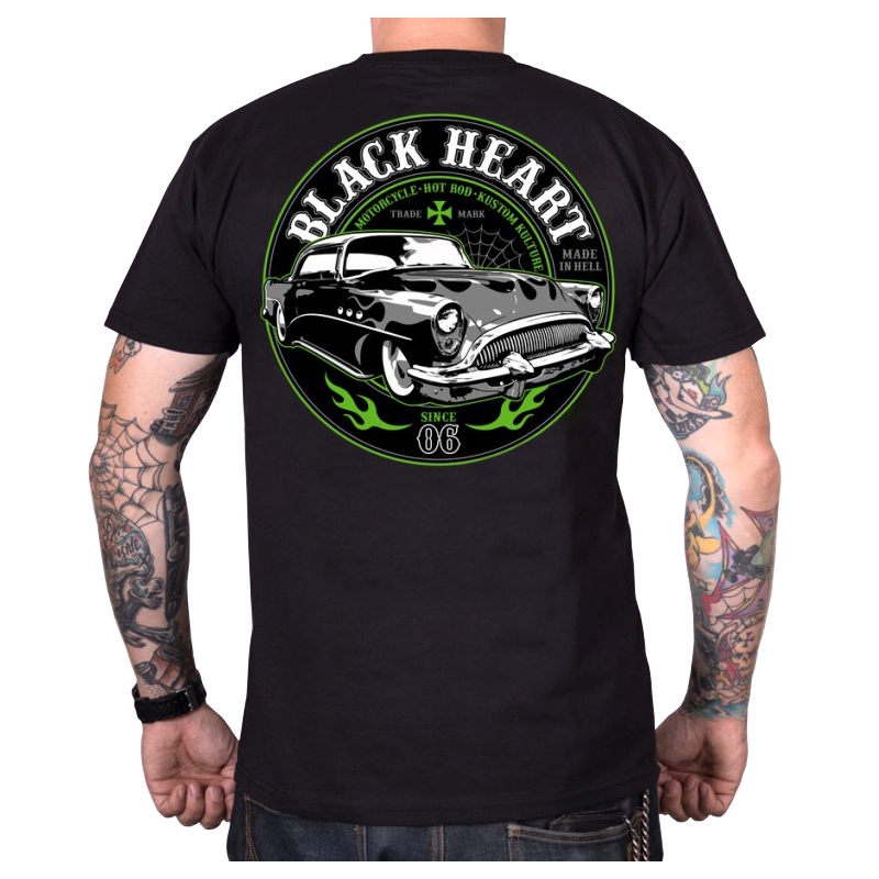 Camiseta hombre Black Heart Monster negra