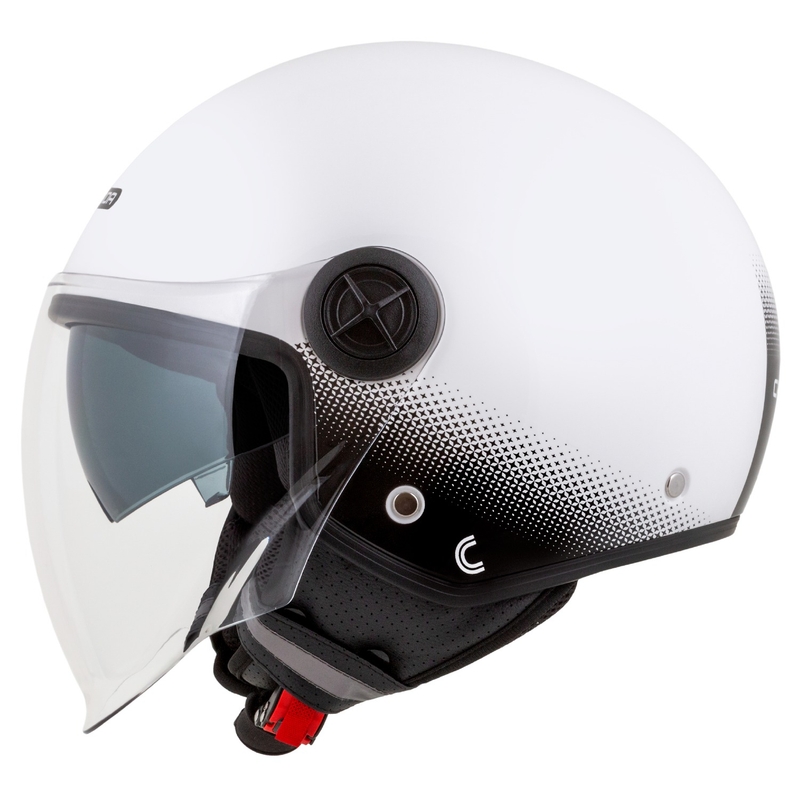 Casco de moto abierto Cassida Handy Plus blanco-negro